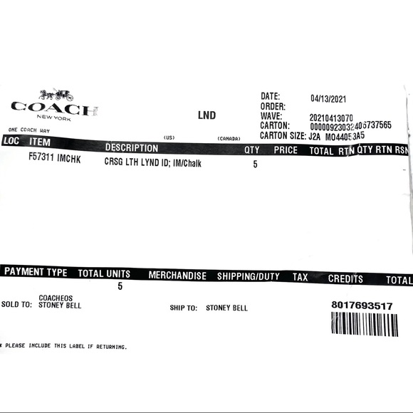 COACH Id Lanyard Chalk Crossgrain Leather - Picture 10 of 12